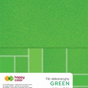 FILC DEKORACYJNY 20X30CM, 1,5MM, 10ARK.ZIELONY