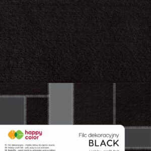 FILC DEKORACYJNY 20X30 CM, 1,5MM, 10ARK. CZARNY