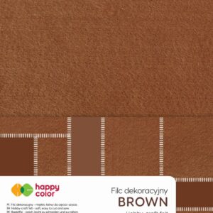 FILC DEKORACYJNY 20X30CM, 1,5MM, 10ARK. BRĄZOWY