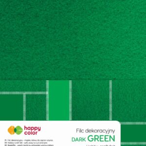FILC DEKORACYJNY 20X30CM, 1,5MM, 10ARK.CIEMNOZIELO