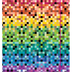 TECZKA KARTONOWA Z GUMKĄ, PIXI RAINBOW, 24X31CM