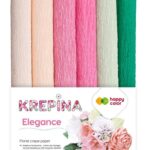 KREPINA MARSZCZONA 25X100CM,MIX ELEGANCE 6 KOLORÓW