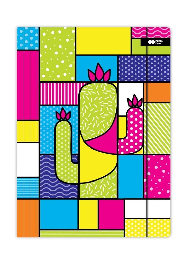 TECZKA KARTONOWA Z GUMKĄ, POP KAKTUS, 24X31CM