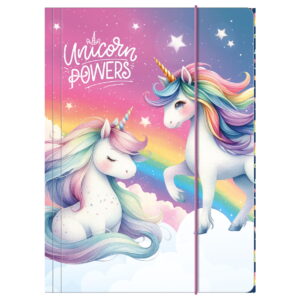 TECZKA Z GUMKĄ A4 JEDNOROŻEC