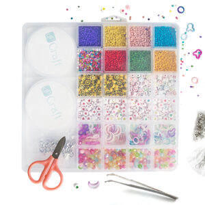 ZESTAW KORALIKÓW DO WYROBU BIŻUTERII Z AKCESORIAM