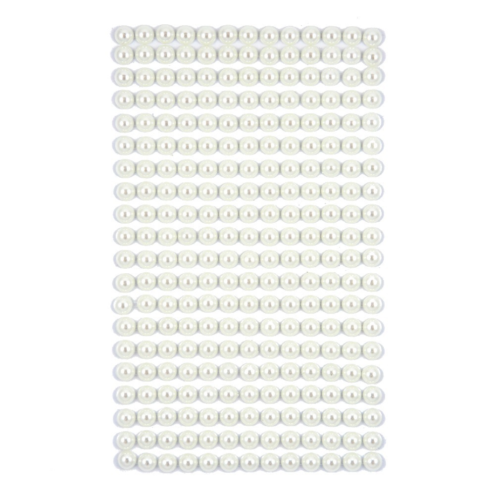 PEREŁKI SAMOPRZYLEPNE 6 MM, 260 SZT. IVORY