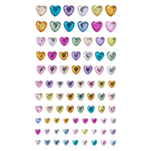 KRYSZTAŁY SAMOPRZYLEPNE MIX RAINBOW SERDUSZKA 84sz