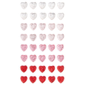 KRYSZTAŁKI SERDUSZKA SAMOPRZYLEPNE, 40 SZT.