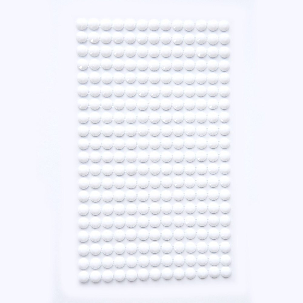 KRYSZTAŁKI SAMOPRZYLEPNE 6MM,260 SZT. WHITE