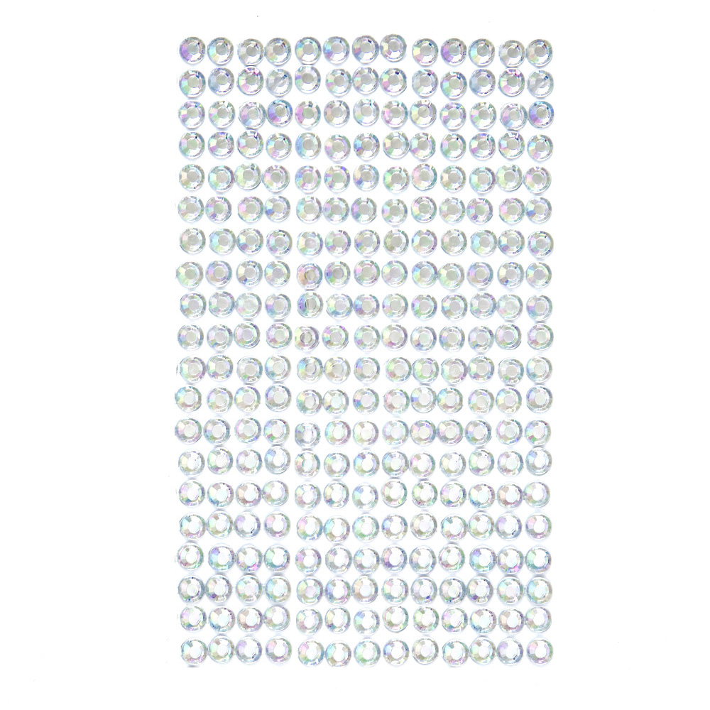 KRYSZTAŁKI SAMOPRZYLEPNE 6MM,260 SZT. OPALESCENT