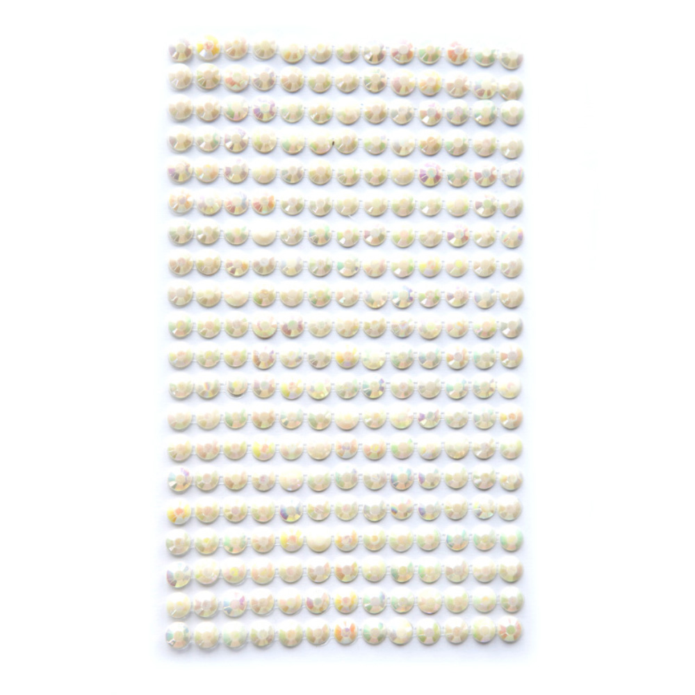 KRYSZTAŁKI SAMOPRZYLEPNE 6MM,260 SZT. OPALESCENT C