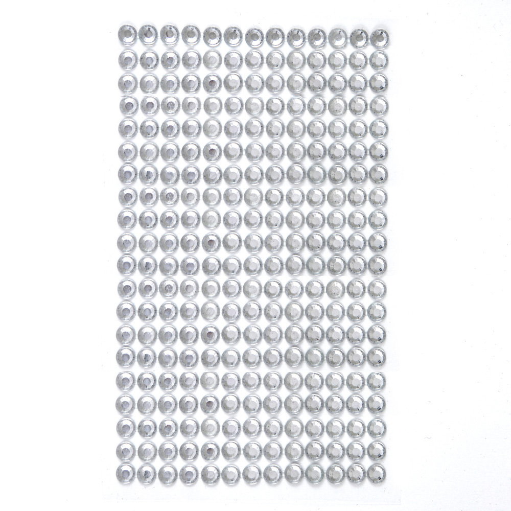 KRYSZTAŁKI SAMOPRZYLEPNE 6MM,260 SZT. CRYSTAL