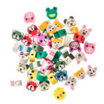 KORALIKI POLIMEROWE KOLOROWE ZWIERZĄTK  1CM 48 SZT