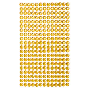 KRYSZTAŁKI SAMOPRZYLEPNE 6MM, 260 SZT. YELLOW