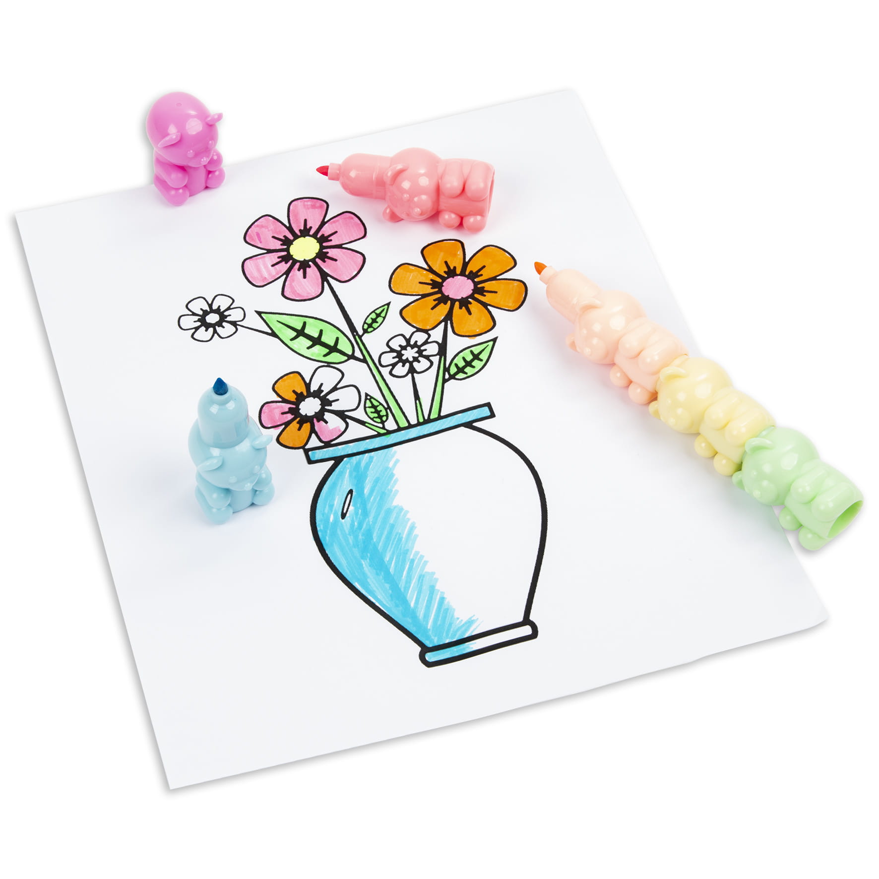 FLAMASTRY NIEDŹWIADKI PASTELOWA WIEŻA KIDEA - obrazek 3