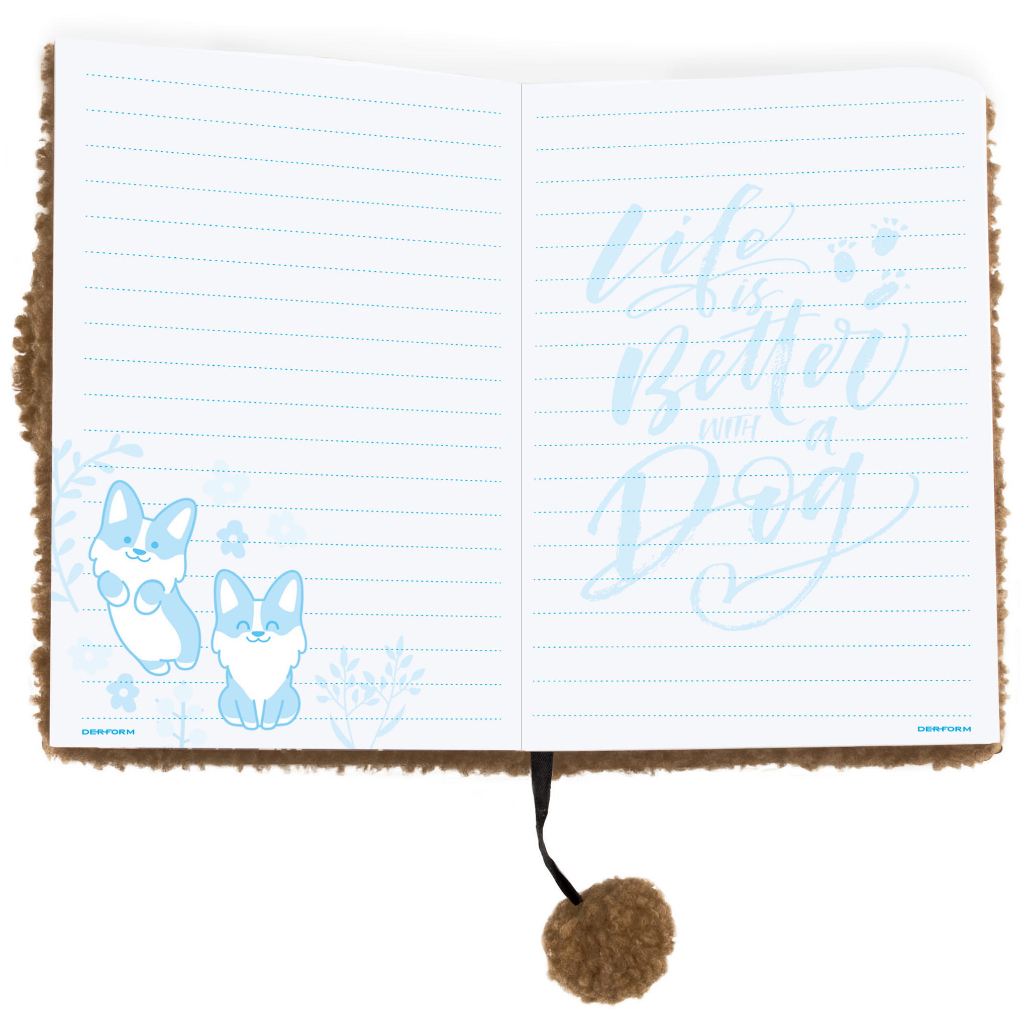 PAMIĘTNIK PLUSZOWY Z KŁÓDKĄ PIES - obrazek 2