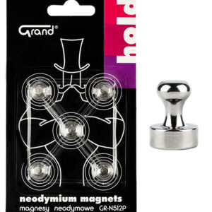 MAGNESY NEODYMOWE Z UCHWYTEM 12mm 5szt