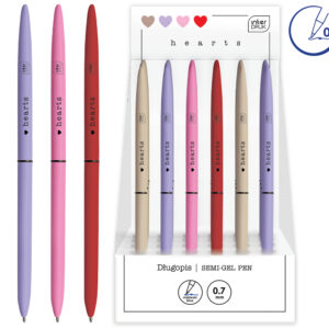 DŁUGOPIS OLEJOWY SLIM 0,7 MM HEARTS INTERDRUK