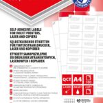 ETYKIETY SAMOPRZYLEPNE 38x21,2mm 100ark A4/65