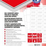 ETYKIETY SAMOPRZYLEPNE 70x37mm 100ark A4/24 OFFICE