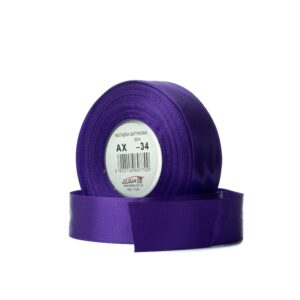 WSTĄŻKA SATYNOWA AX06-34 6mm/32m FIOLETOWA