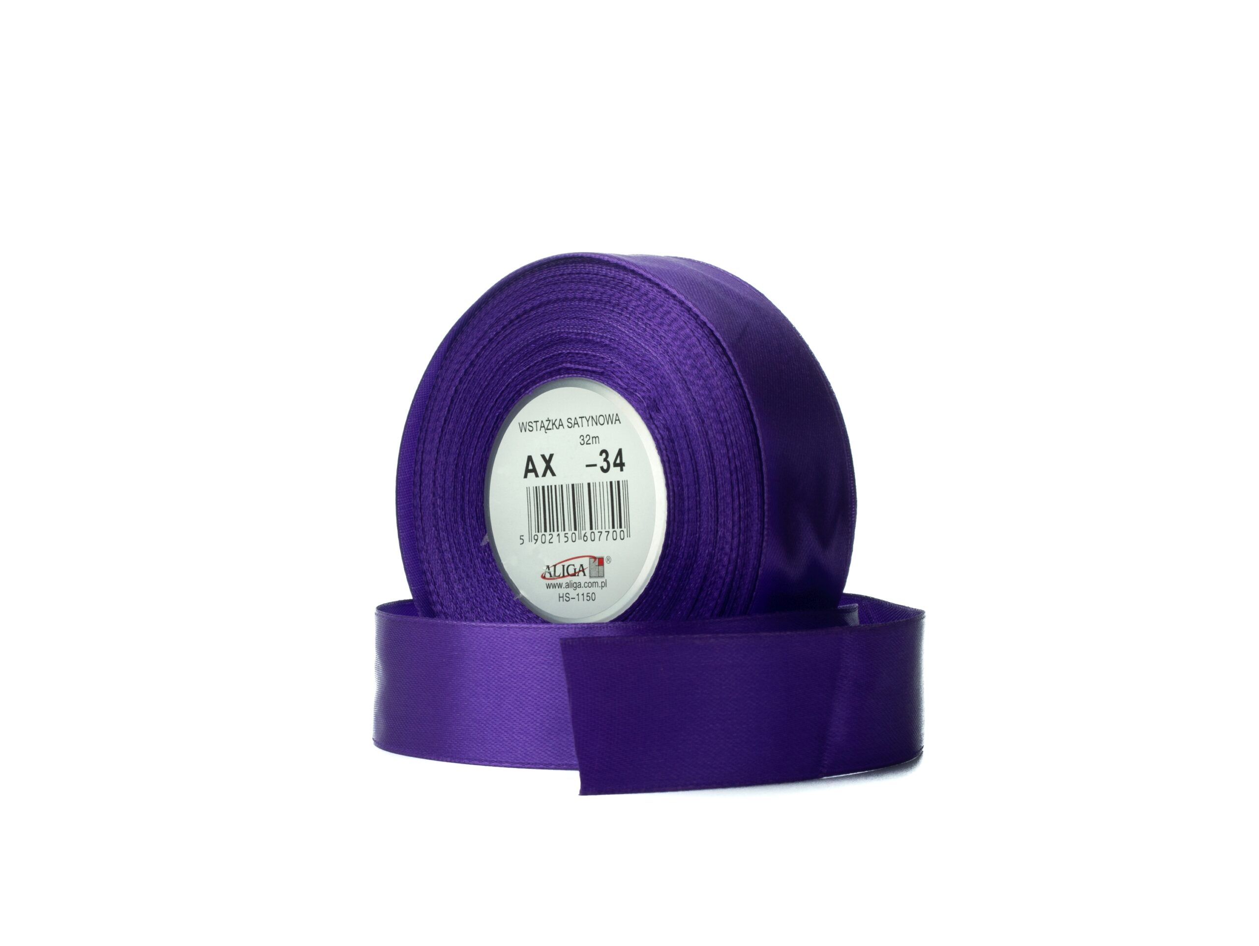 WSTĄŻKA SATYNOWA AX06-34 6mm/32m FIOLETOWA