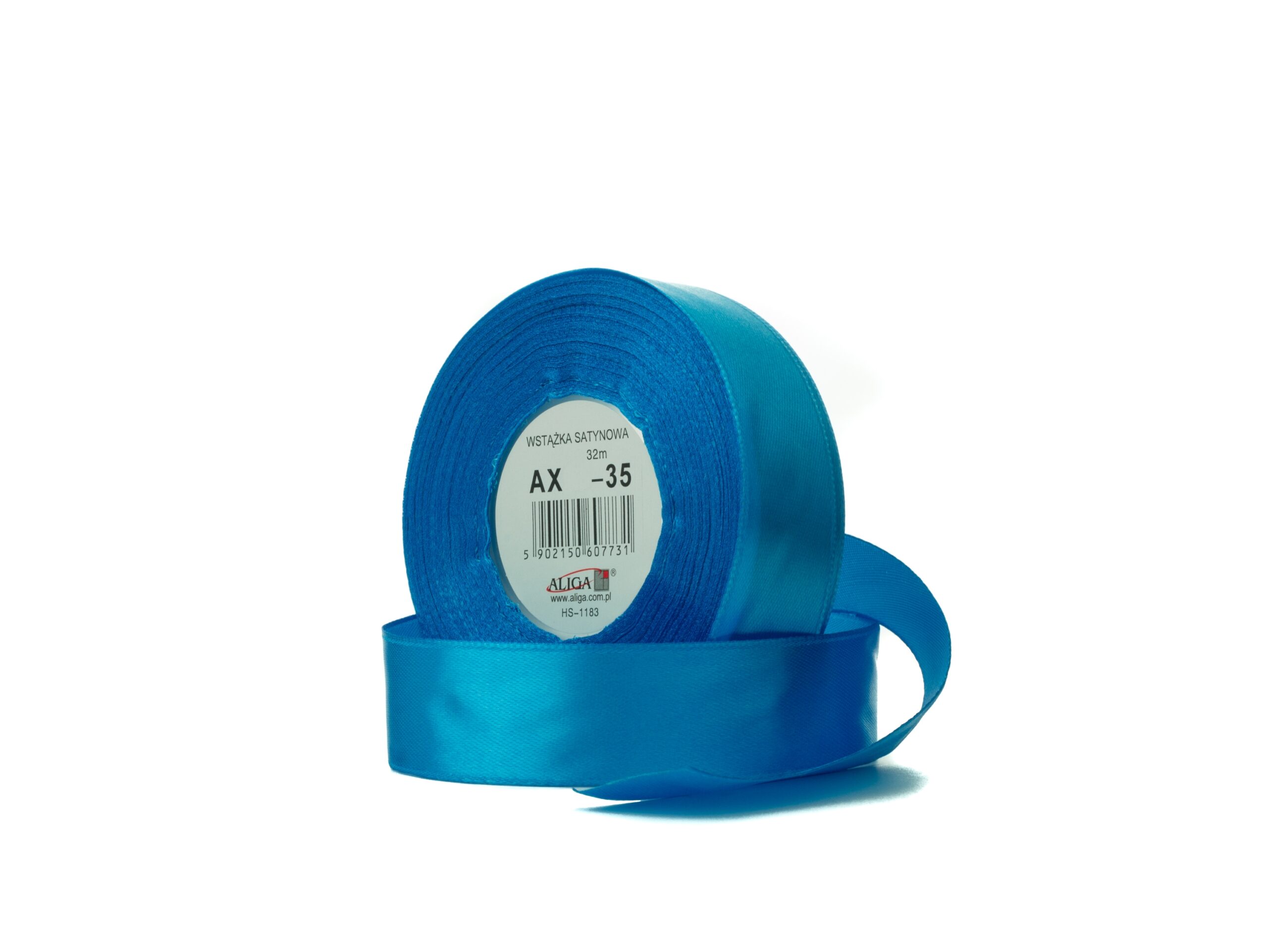 WSTĄŻKA SATYNOWA AX06-38 6mm/32m JASNO NIEBIESKA