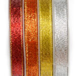 WSTĄŻKA BROKATOWA szer 10mm x3m x 4 kol