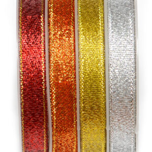 WSTĄŻKA BROKATOWA szer 10mm x3m x 4 kol