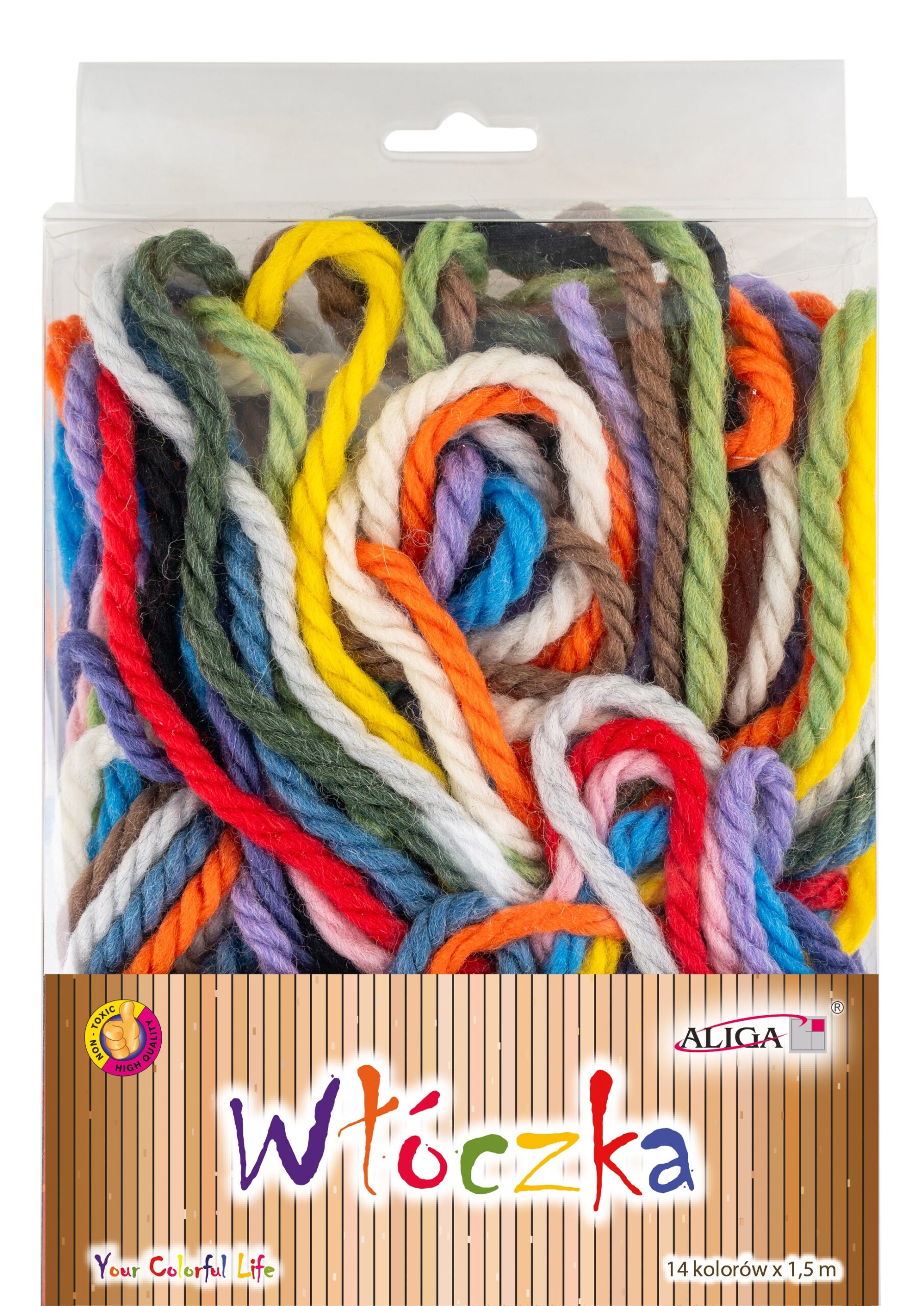 Włóczka 14szt x 1,5m WL-8657 mix kolorów
