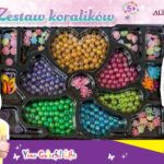 ZESTAW KORALIKÓW PLASTIKOWYCH 275szt MIX 2x ŻYŁKA
