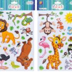 Naklejki NK-2746 "zwierzątka", mix wzorów  20x30cm