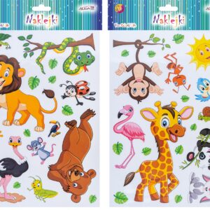 Naklejki NK-2746 "zwierzątka", mix wzorów  20x30cm