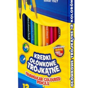 KREDKI OŁÓWKOWE 12 KOL. TRÓJKĄTNEZ TEMP ASTRA