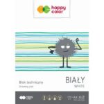 BLOK TECHNICZNY  BIAŁY A4 10 k 170g HAPPY COLOR