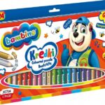 KREDKI BAMBINO OKRĄGŁE 24 KOLORY Z TEMPERÓWKĄ