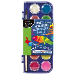 FARBY AKWARELOWE 12 KOLORÓW KIDEA
