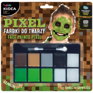 FARBI DO TWARZY ZESTAW PIXEL KIDEA ŚWIECĄCE W CIEMNOŚCI