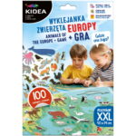 MAPA DO NAKLEJANIA KIDEA ZWIERZĘTA EUROPY + GRA