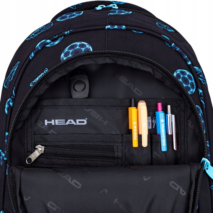 PLECAK 26X38X14 1 ZAM 4 KIESZ FOOTBALL HEAD - obrazek 3