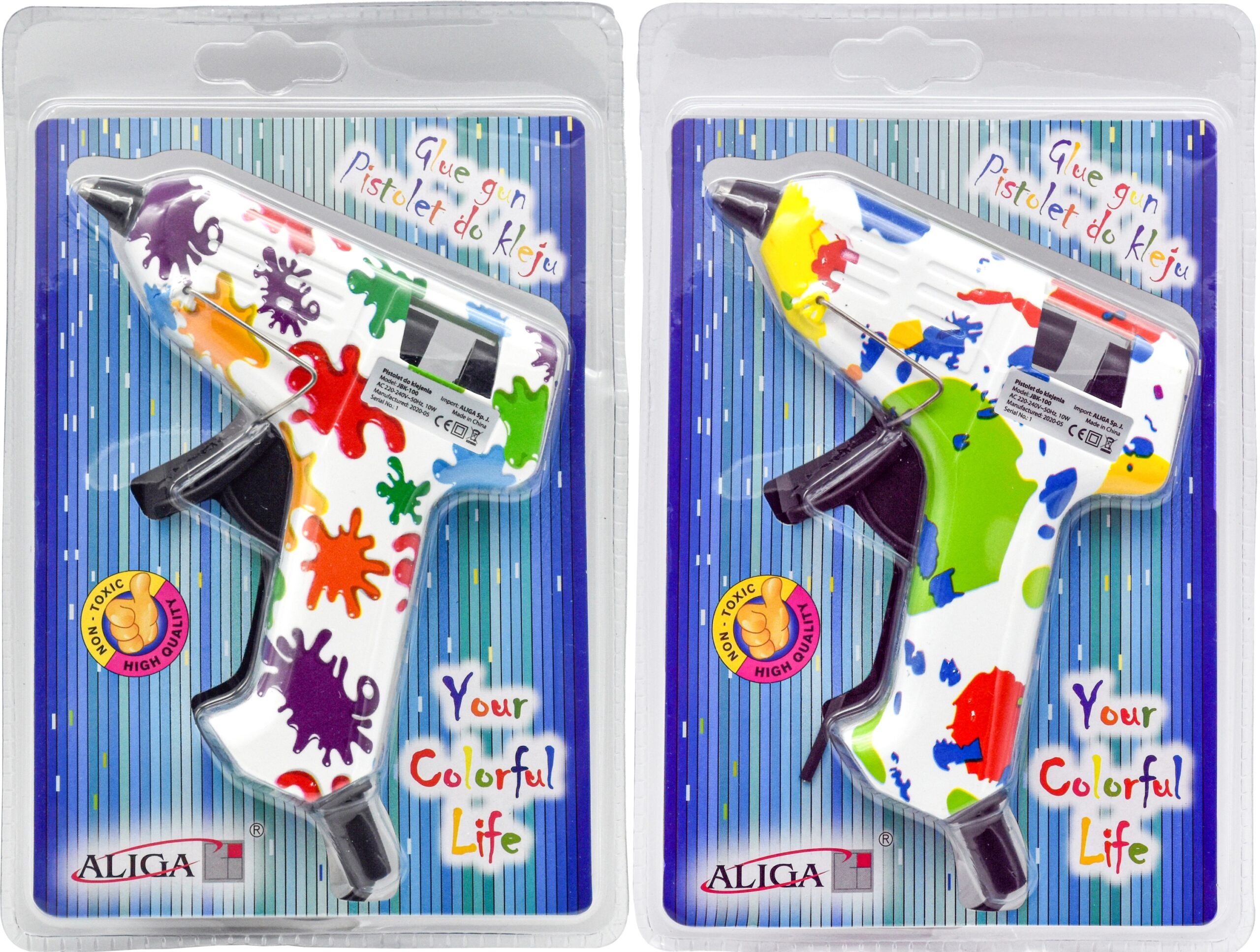 PISTOLET ALIGA NA KLEJ KOLOROWY MOC 10W