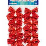 KOKARDKI ALIGA CZERWONE 5,5X 5 CM 12 SZT