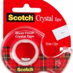 TAŚMA BIUROWA 19mmx7,5m CLEAR Z PODAJNIKIEM SCOTC