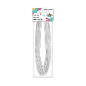 DRUCIKI KREATYWNE BIAŁE 50cm X15szt ŚREDNICA 6mm