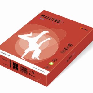 PAPIER KSERO CZERWONY A4 80g 500ark MAESTRO