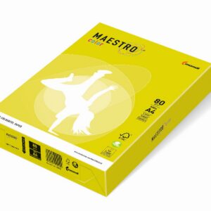 PAPIER KSERO ŻOŁTY NEON A4 80g 500ark MAESTRO