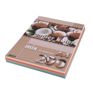 PAPIER KSERO MIX 10 KOLORÓW A4 80g 200ark KRESKA
