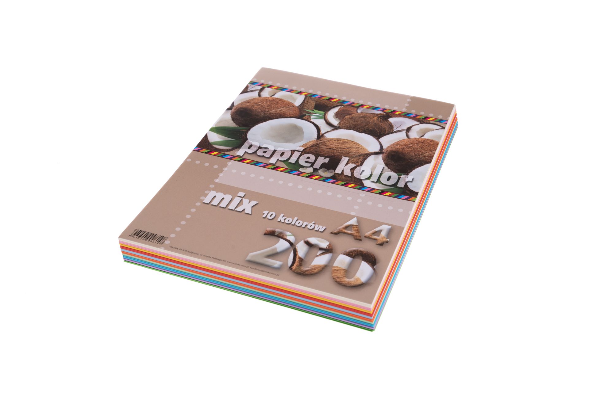 PAPIER KSERO MIX 10 KOLORÓW A4 80g 200ark KRESKA