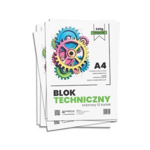 BLOK TECHNICZNY A4 10k 240g KOLOR PREMIUM WEKTOR