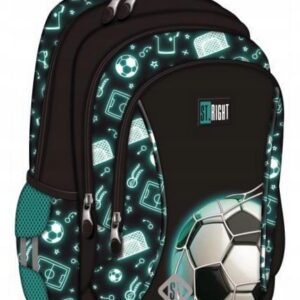 PLECAK 1 ZAM 3 KIESZ STRIGHT NEON FOOTBAL 30X38X13
